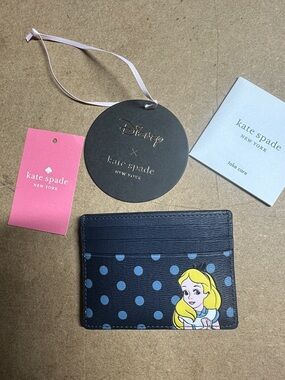 Nwt Kate spade Alice and wonderland card holder